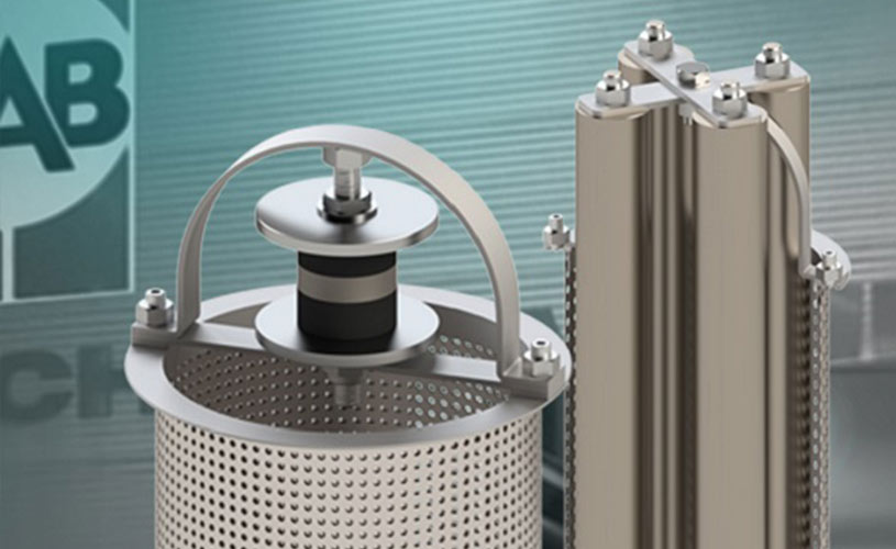 Isolated strainers and accessories in front of blurred background