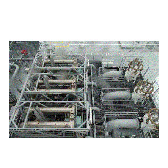 Built in F480 filter, many big pipes and valves